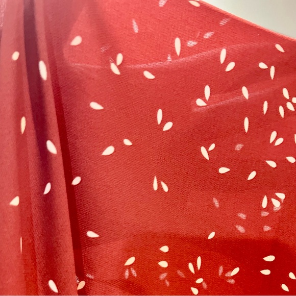 Monday Fun Rust Top with Smocked Shoulders & Lorane Tie 3/4 Length Sleeve - Picture 9 of 9